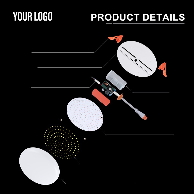 36W రీసెస్డ్ LED ఫ్రేమ్‌లెస్ ప్యానెల్ లైట్, అల్యూమినియం + PC, ఐరన్ + PP