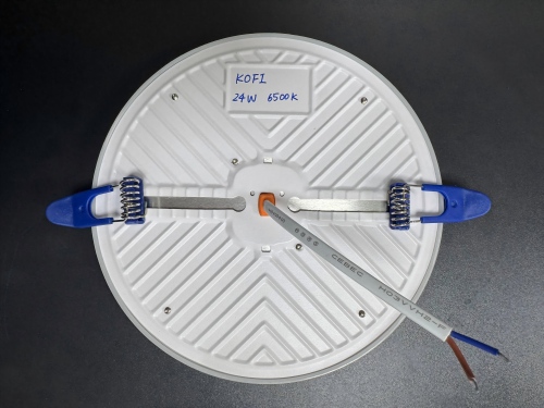 9/24/36W రీసెస్డ్ ఫ్రేమ్‌లెస్ DOB ప్యానెల్ లైట్, ఐరన్+పీపీ